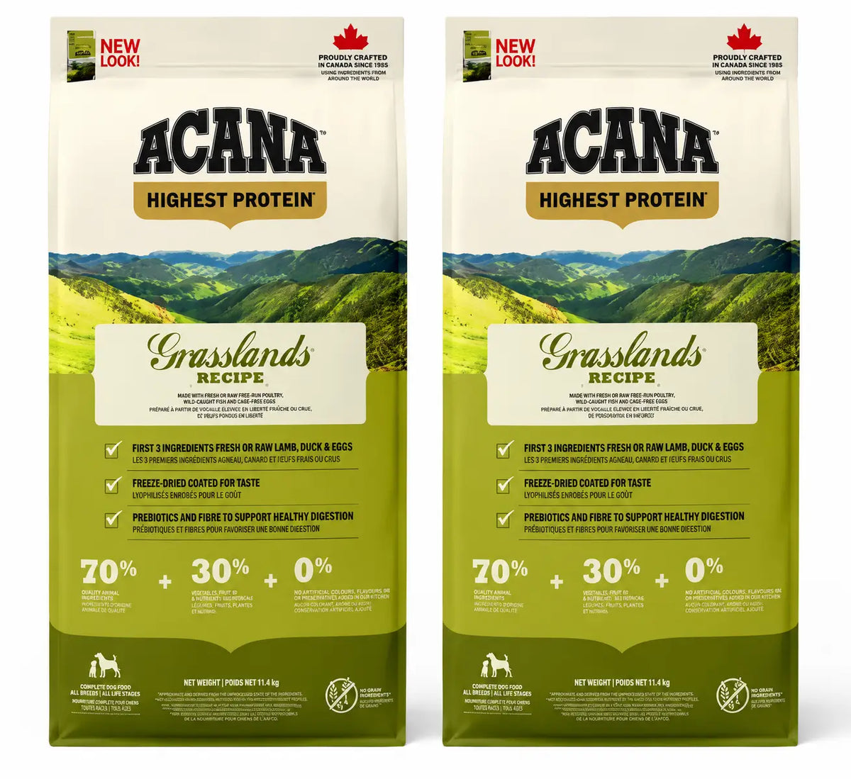 Acana Canine Adult Regionals Grasslands Prairie 11,4 kg krmivo pre psov, balenie po 2 kusoch