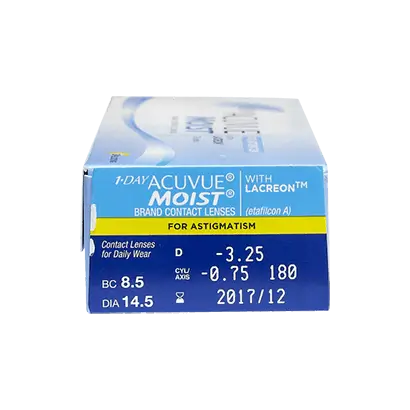 Acuvue 1 Day Moist – jednodňové torické kontaktné šošovky, 30 kusov
