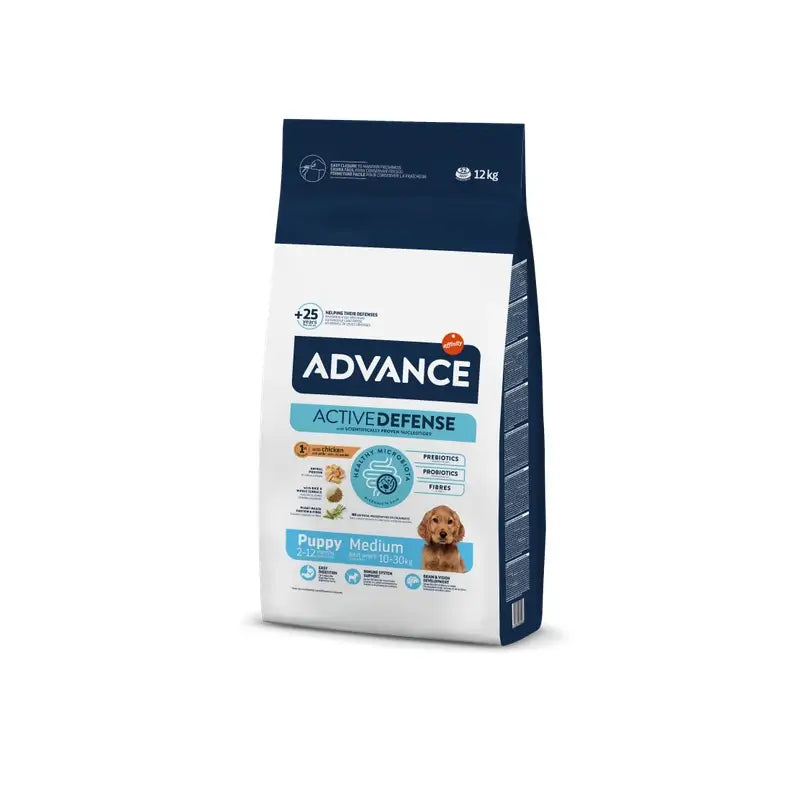 Advance Canine Puppy Medium Kurča a ryža 12 kg, krmivo pre psov
