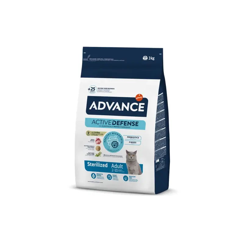 Advance Feline Adult pre kastrované mačky s morčacím mäsom, 3 kg, krmivo pre mačky