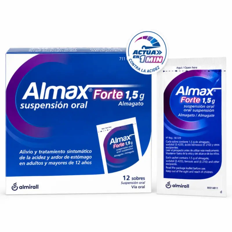 Almax Forte 1,5 g, 12 vrecúšok, perorálna suspenzia