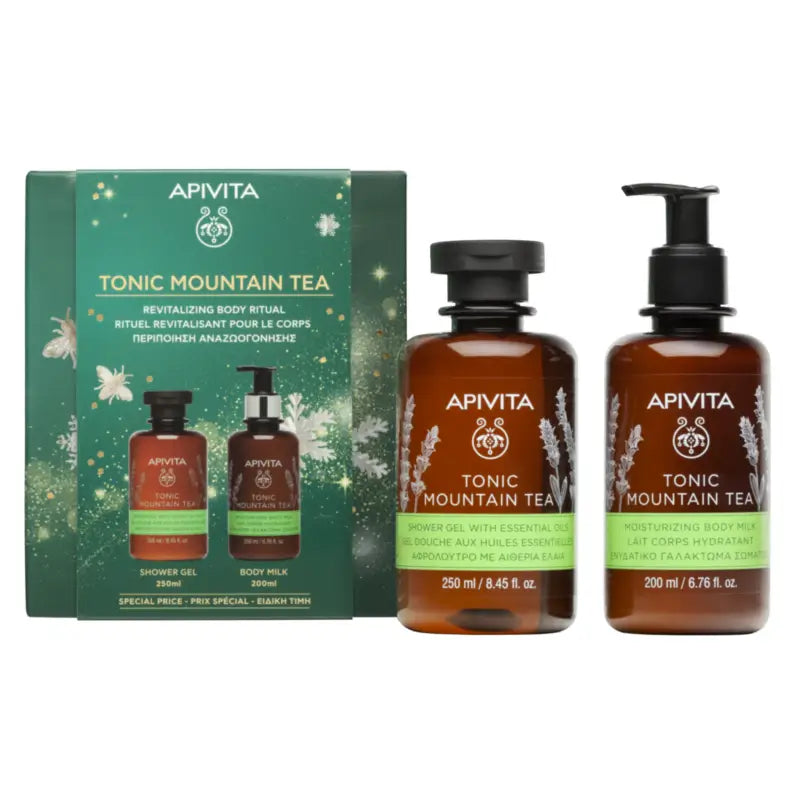 Apivita Darčeková sada Tonic Mountain Gel + pleťová voda, 250 + 200 ml