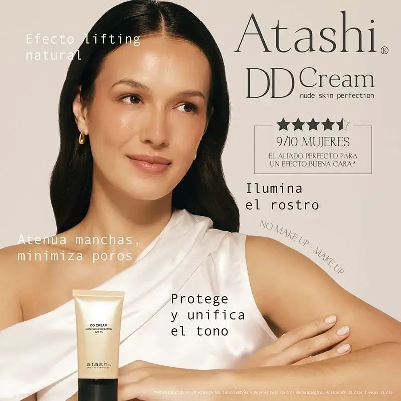 Atashi Dd Hydratačný krém s farbou SPF 15 – stredný odtieň