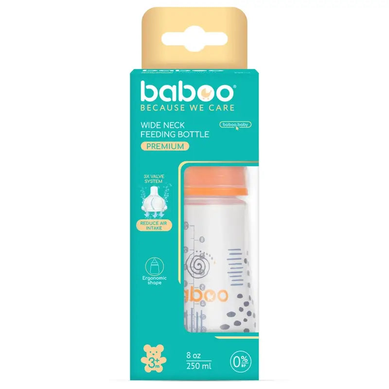 Kŕmna fľaša Baboo proti kolike, 3+ mesiace, Blue Haze, 250 ml