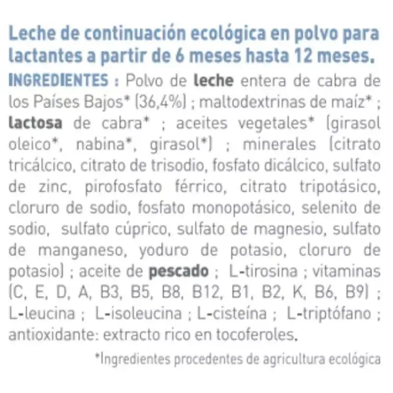 Babybio Caprea 2 Kozie mlieko 6–12 mesiacov, balenie 12 x 800 g