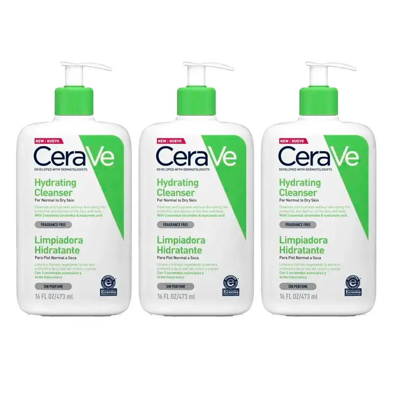 CeraVe Moisturising Cleansing Gel, Pack 3 x 473 ml