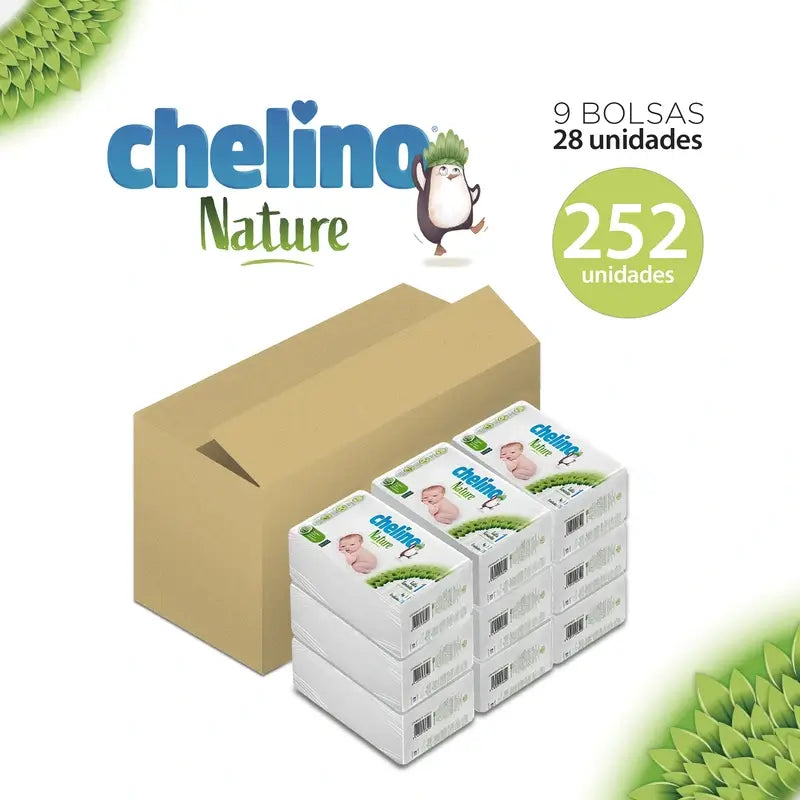 Chelino Nature Plienky veľkosť 1 (1–3 kg), 28 kusov
