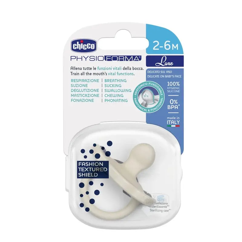 Chicco cumlík Physioforma Luxe 2–6 mesiacov, 1 ks, sivý