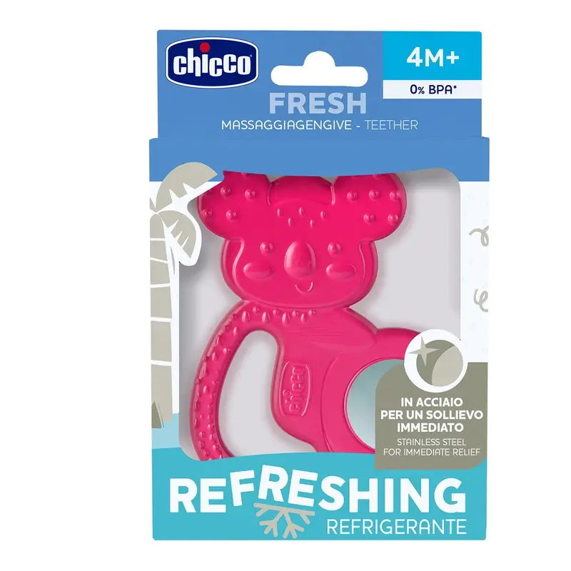 Chicco Kúsacie krúžok Refreshing Koala ružový 4M+