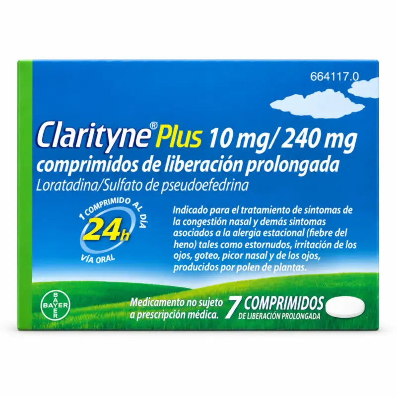 Clarityne Plus 10 mg/240 mg, 7 tabliet