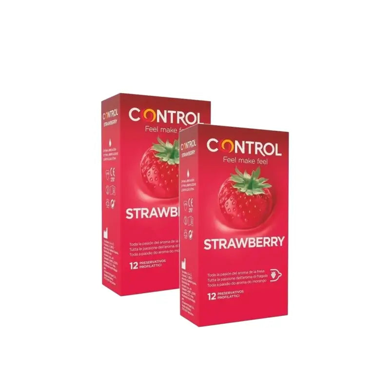 Control Strawberry Condoms, 12-pack, pack of 2