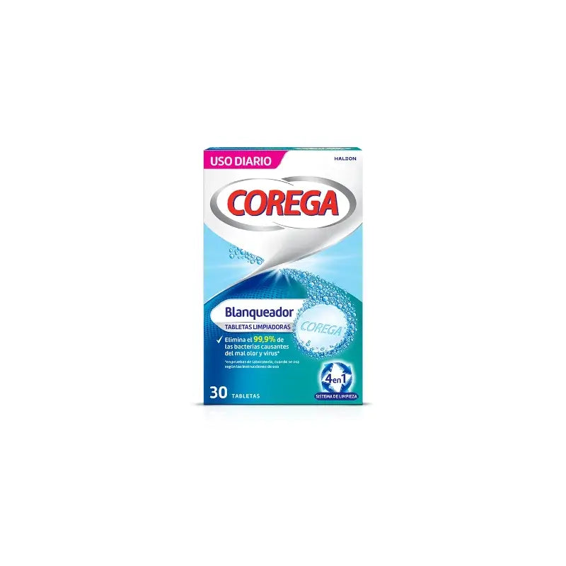 Corega Bieliace čistiace tablety, 30 kusov