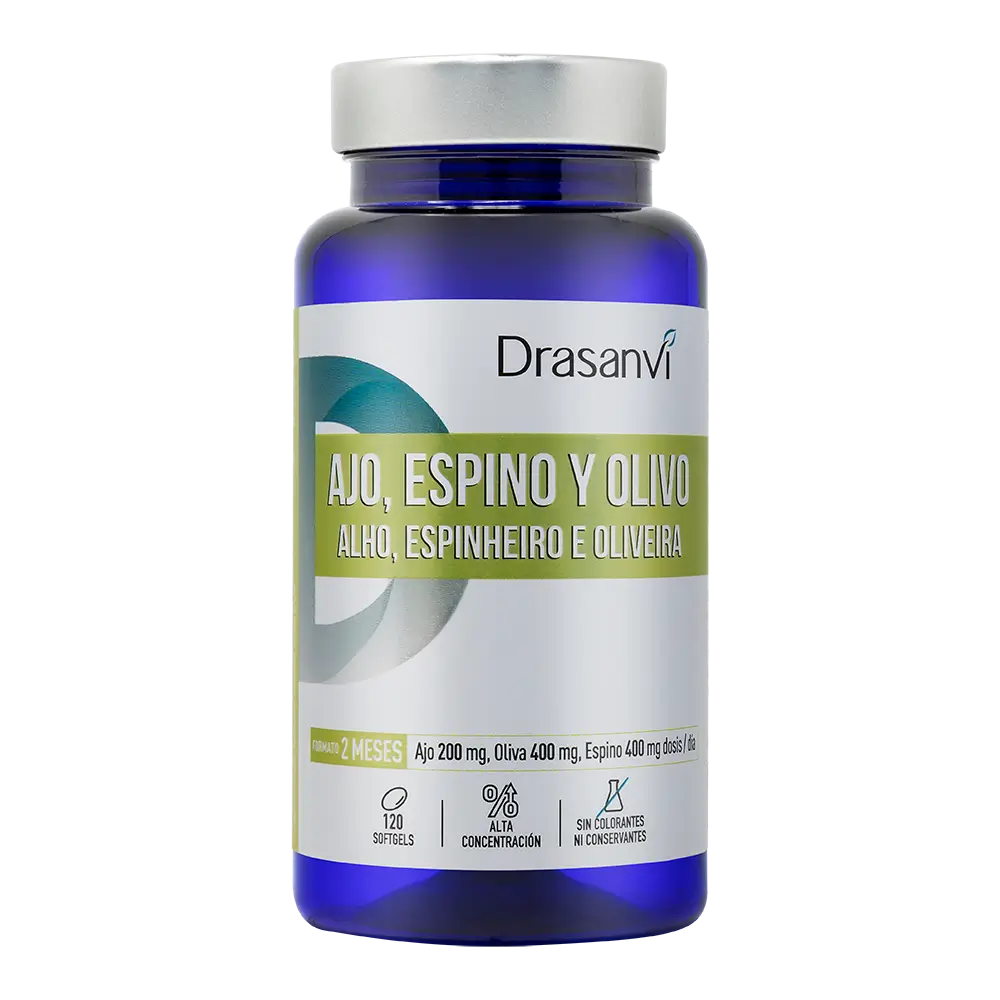 Drasanvi Hlohu a olivovník 500 mg, balenie Nutrabasicos, 120 kapsúl