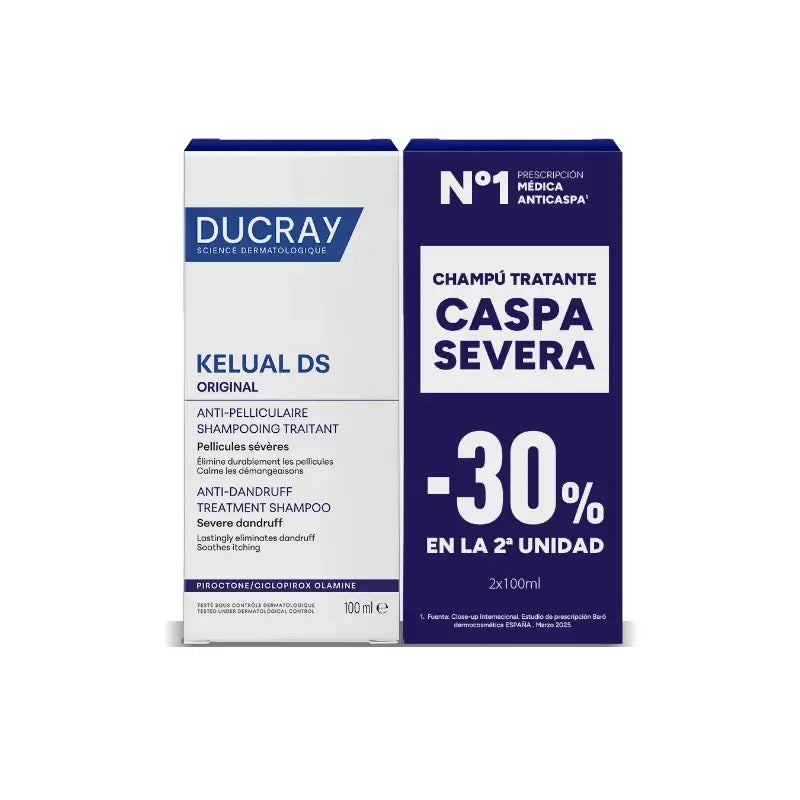 Ducray Pack Duo Kelual Ds šampón proti lupinám, 2 × 100 ml