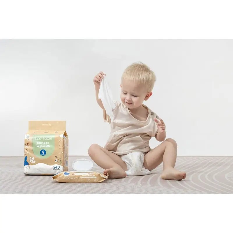 Eco Boom Pack – vlhčené utierky z bambusu, 240 kusov