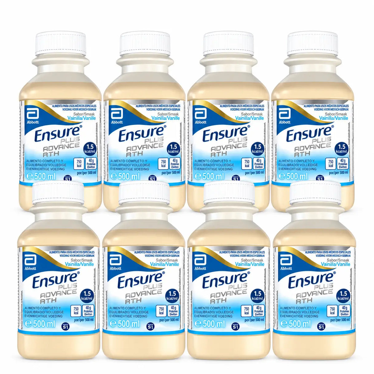 Ensure Plus Advance R.T.H 8 R.T.H Vanilka, 8 × 500 ml