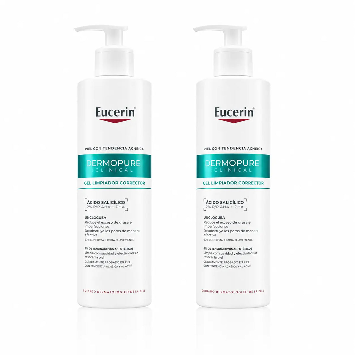 Eucerin Dermopure Čistiaci gél s trojnásobným účinkom, 400 ml, balenie po 2 ks