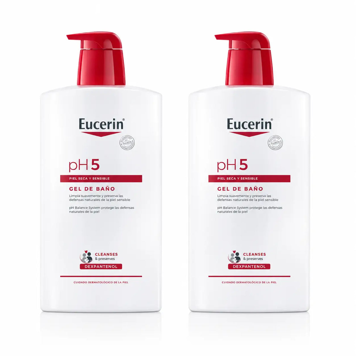 Eucerin Sprchový gél pH 5, 1000 ml, balenie po 2 ks