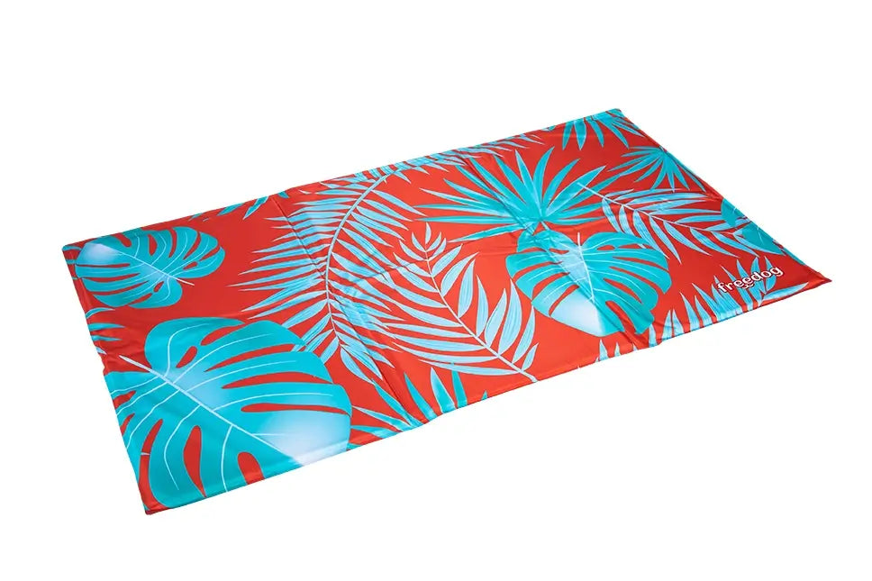 Freedog Cool Bed Coral Palm Recycled, 90 × 50 cm