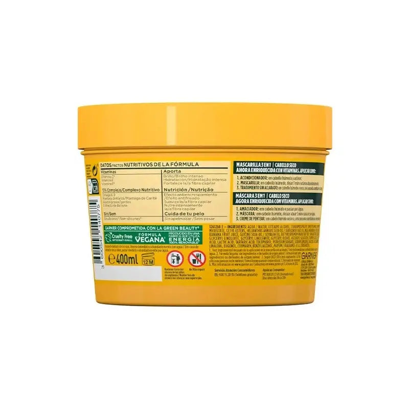 Garnier Fructis Hair Food Banana 3 v 1 výživná maska 400 ml pre suché vlasy
