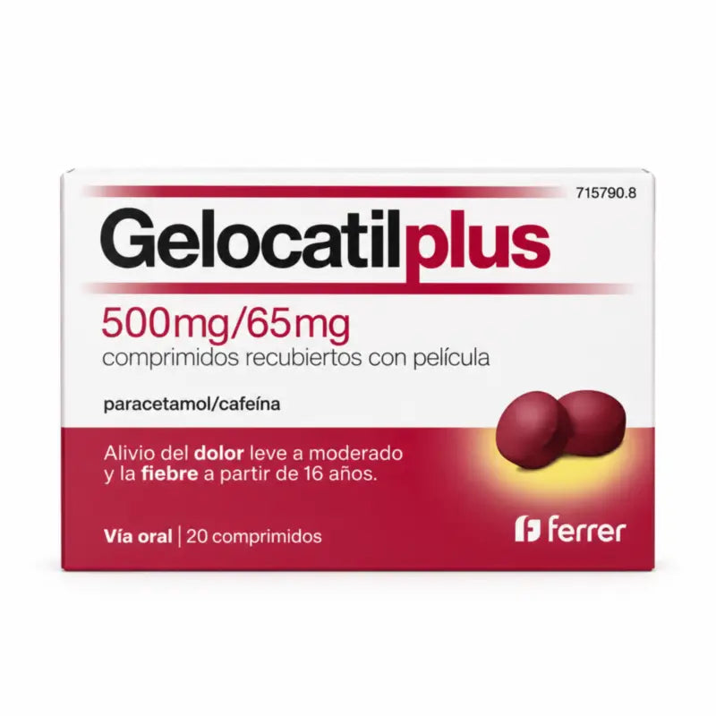 Gelocatil Plus 500/65 mg, 20 tabliet
