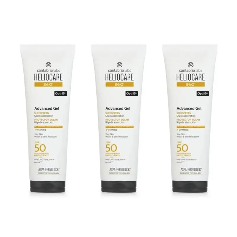 Heliocare Advanced Gel SPF 50, 3 × 250 ml
