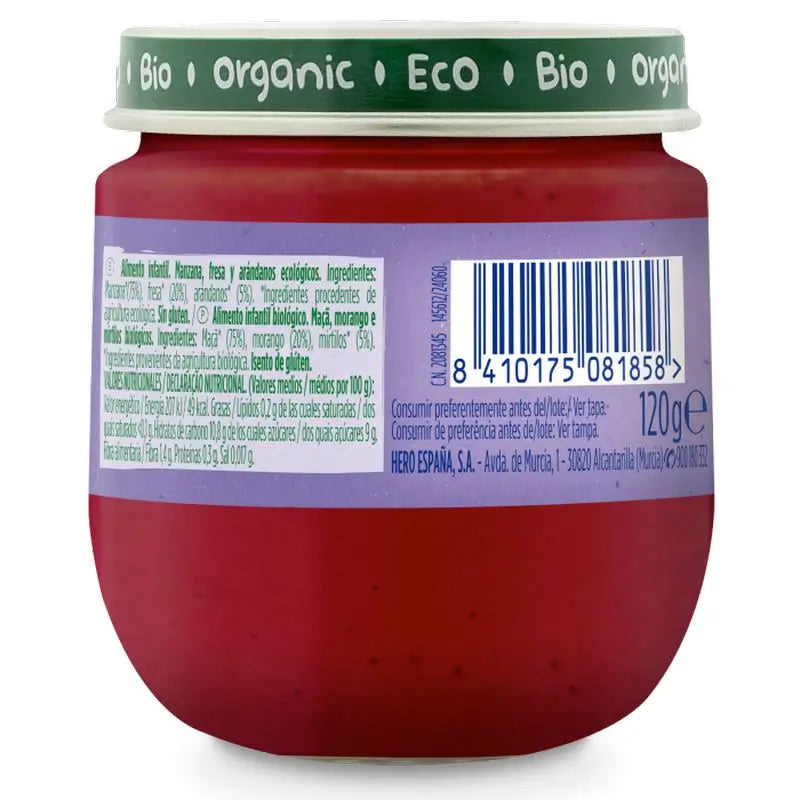 Hero Baby Eco – jablko, jahoda a čučoriedky, 120 g