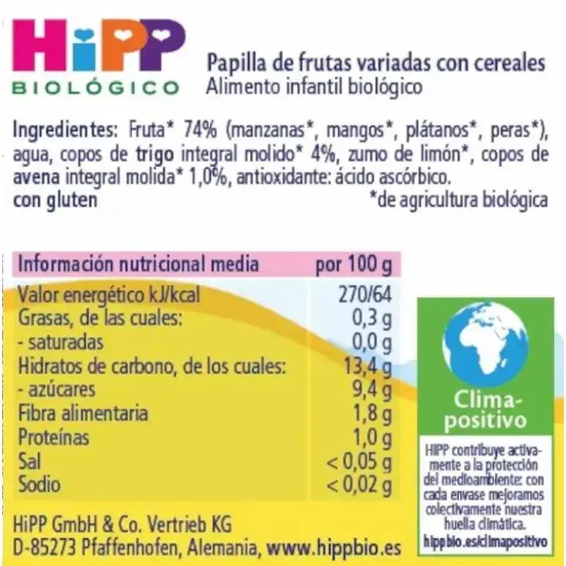 Hipp Bio – pohárik s ovocnou zmesou a obilninami, 190 g