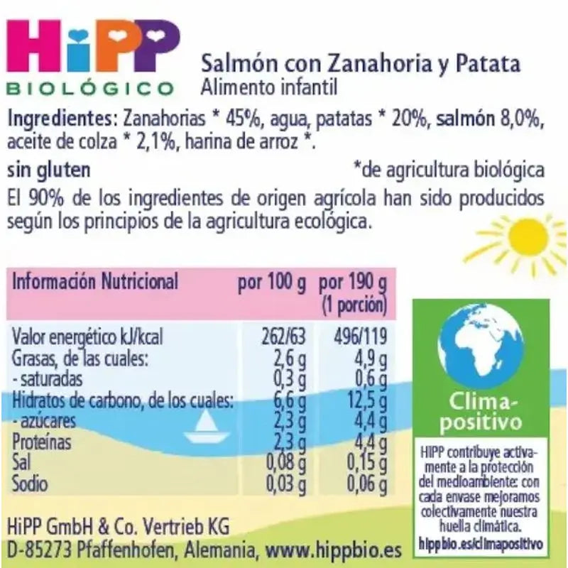 Hipp Bio – pohárik s lososom, mrkvou a zemiakmi, 190 g