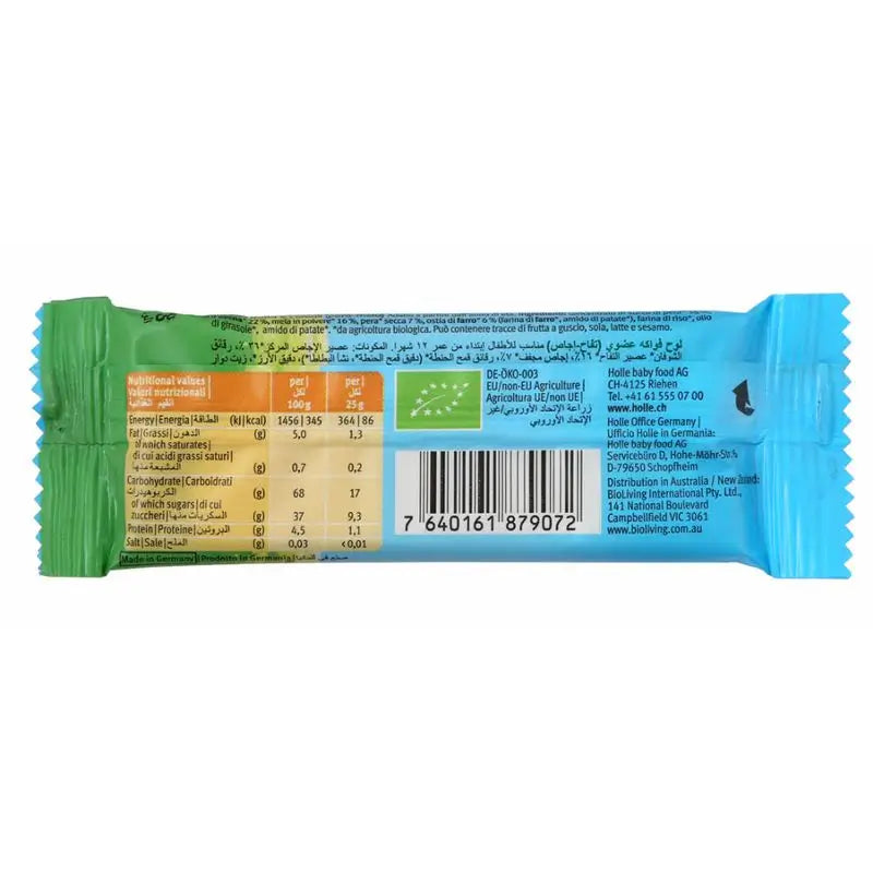 Holle tyčinka s jablkom a hruškou 25 g, bio