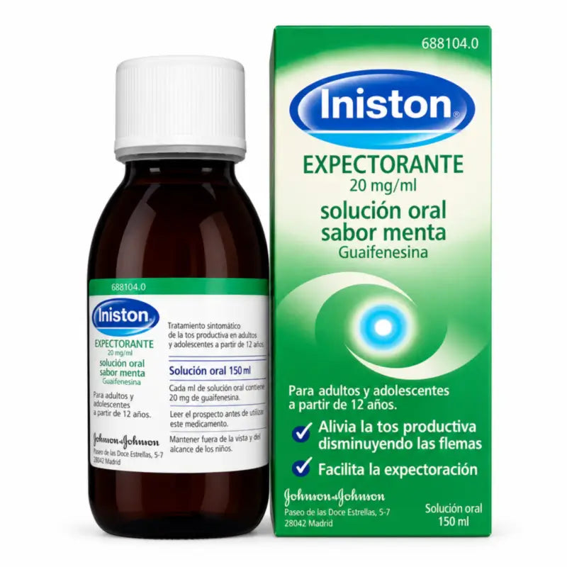 Iniston – expektorans, perorálny roztok s príchuťou mäty, 150 ml