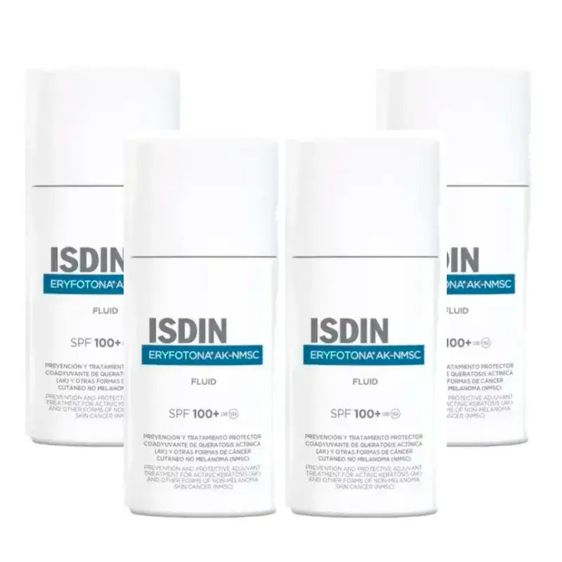 Isdin Eryfotona AK-NMSC na slnko a tvár SPF 100+, balenie 4x50 ml