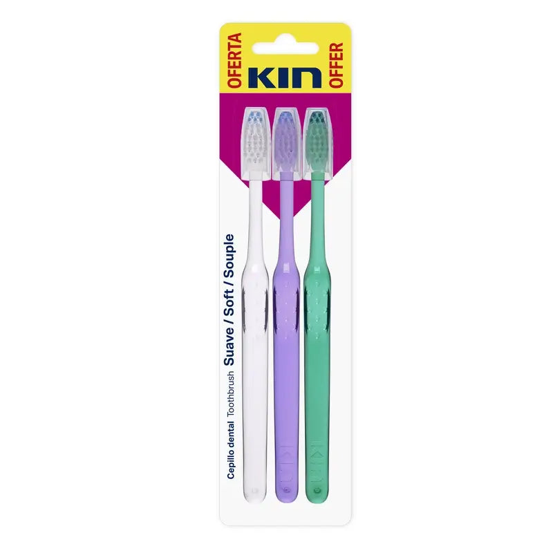 Kin zubná kefka Soft, 3 ks