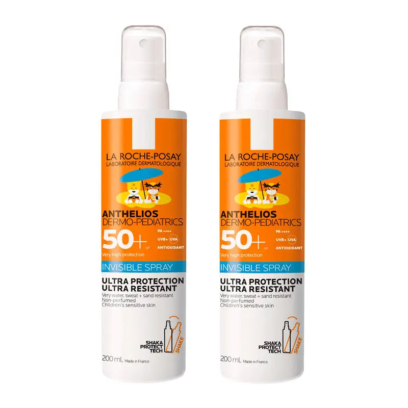 La Roche Posay Anthelios Dermo-Pediatrics Invisible Spray SPF 50+ Ultra Resistant, 2x200 ml