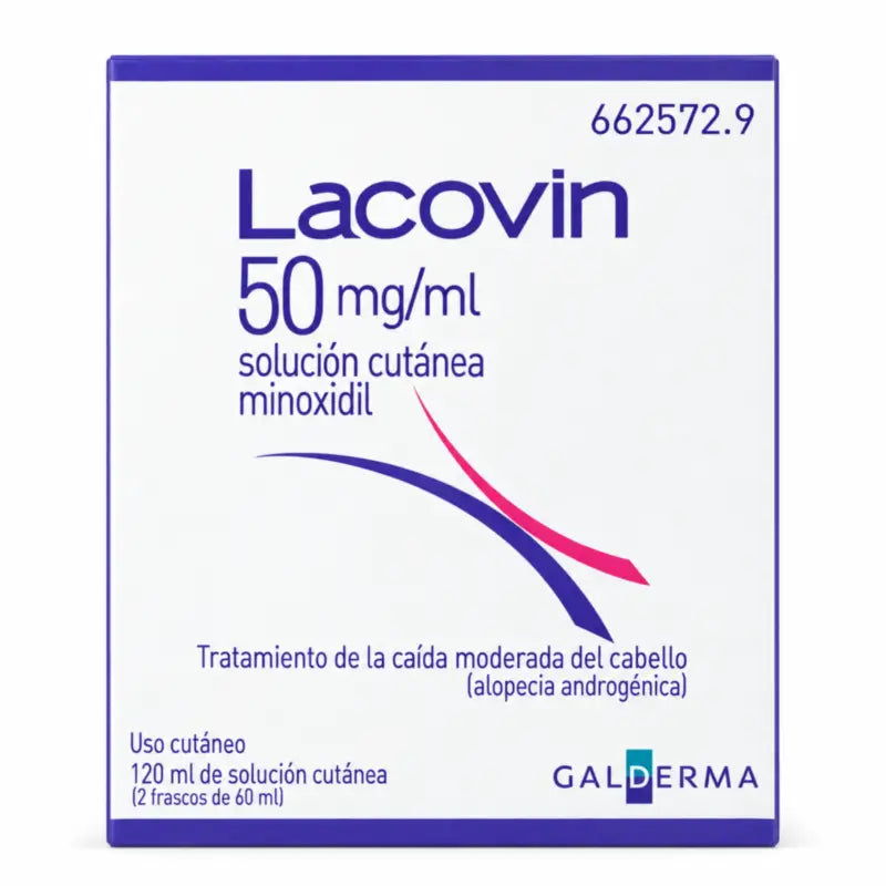 Lacovin 50 mg/ml Minoxidil, kožný roztok, 2 fľaše po 60 ml