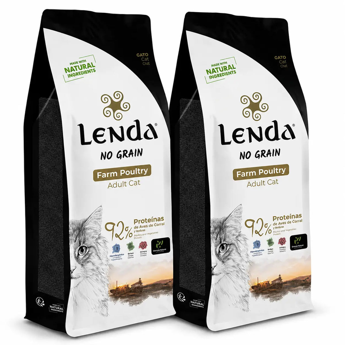 Lenda Gato Aves De Corral bez obilnín, 2 × 2 kg