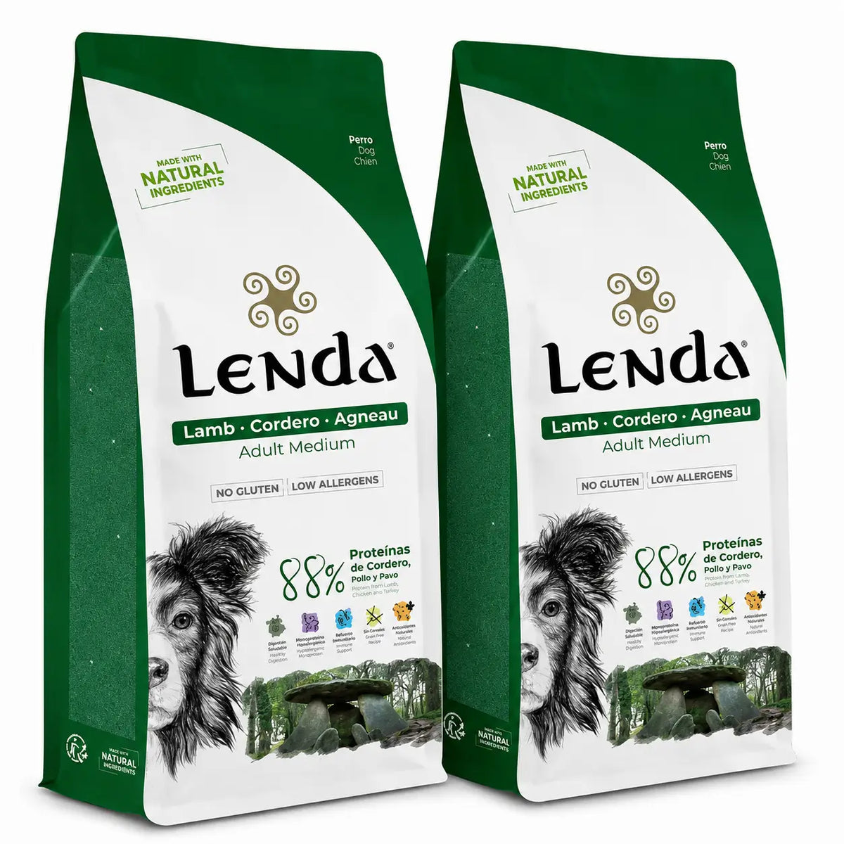 Lenda pre dospelých psov s príchuťou jahňacieho mäsa, 2 × 12 kg