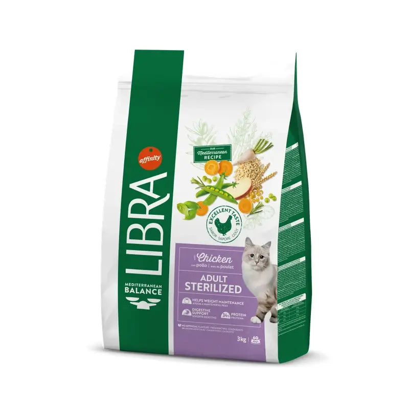 Libra Feline Adult Sterilizované mačky – kuracie mäso 3 kg, krmivo pre mačky