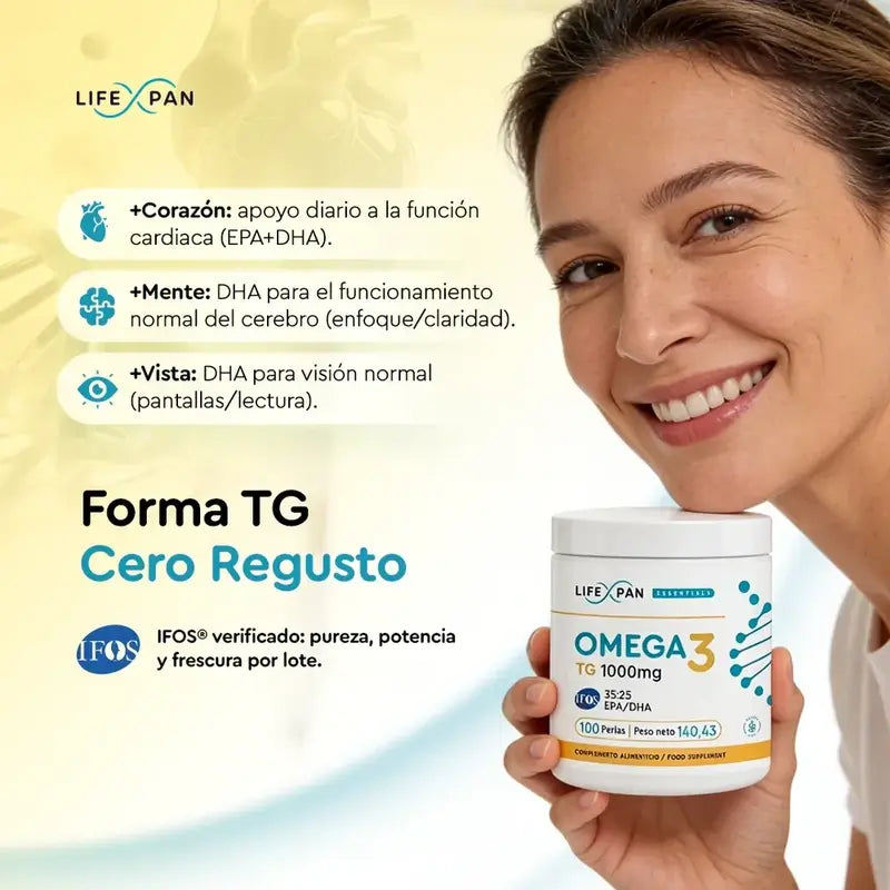 Lifexpan Omega 3 Ultra Puro Ifos 1000 mg, 100 kapsúl