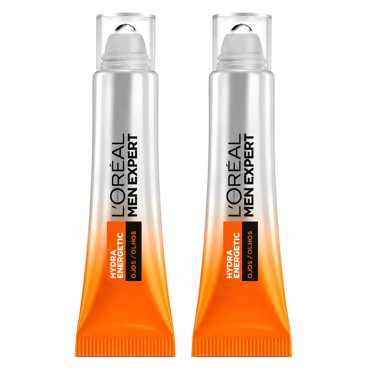 L'Oréal Paris Men Expert Hydra Energetic Roll-On na oči s chladivým efektom proti vačkám a tmavým kruhom pod očami pre mužov – 10 ml, balenie po 2 ks
