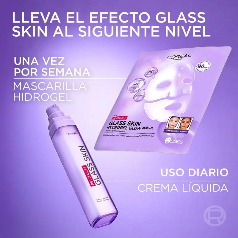 L'Oréal Paris Tissue Mask Revitalift Filler Glass Skin – hydrogélová pleťová maska, 1 ks
