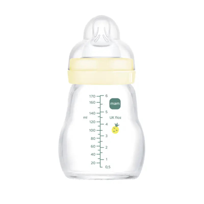Mam Baby sklenená fľaša Feel Good, neutrálna, matná, 170 ml