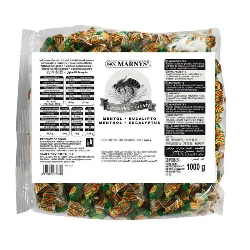 Marnys Karamel, med, mäta, eukalyptus, propolis, 1 kg