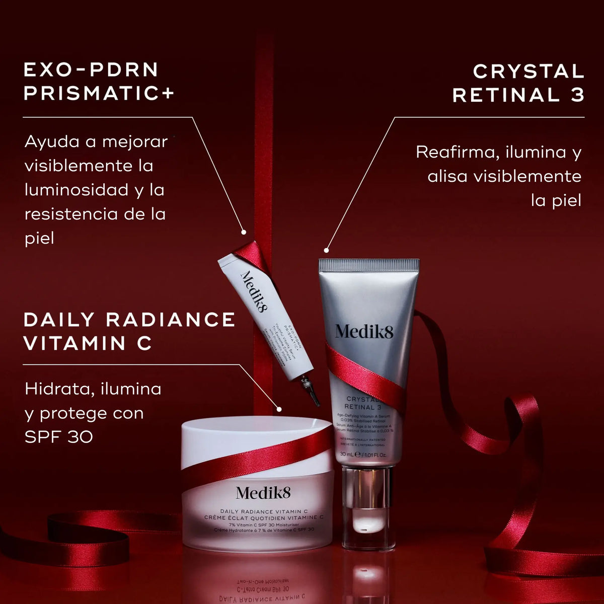 Sada Medik8 Rejuvenation Routine s vitamínom C, Retinal 3 a Exo-PDRN