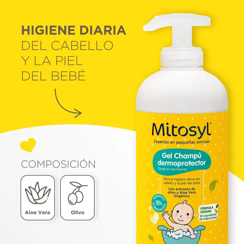 Mitosyl Bebé Dermoprotektívny gélový šampón, 490 ml
