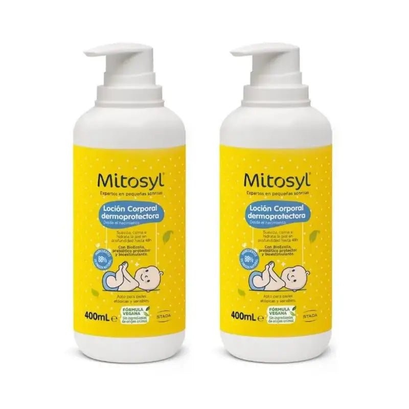 Mitosyl Bebé – telové mlieko na ochranu pokožky, 2 × 400 ml