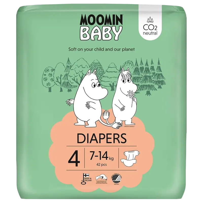 Moomin Baby Nappies Size 4 , 42 units