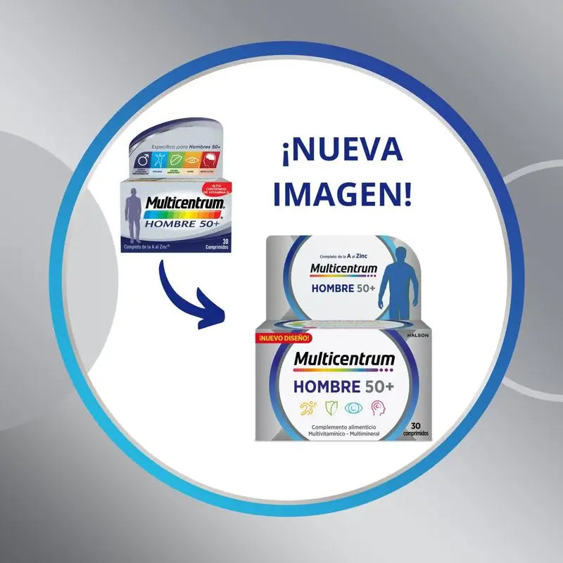 Multicentrum pre mužov nad 50 rokov – multivitamínový prípravok, 30 tabliet