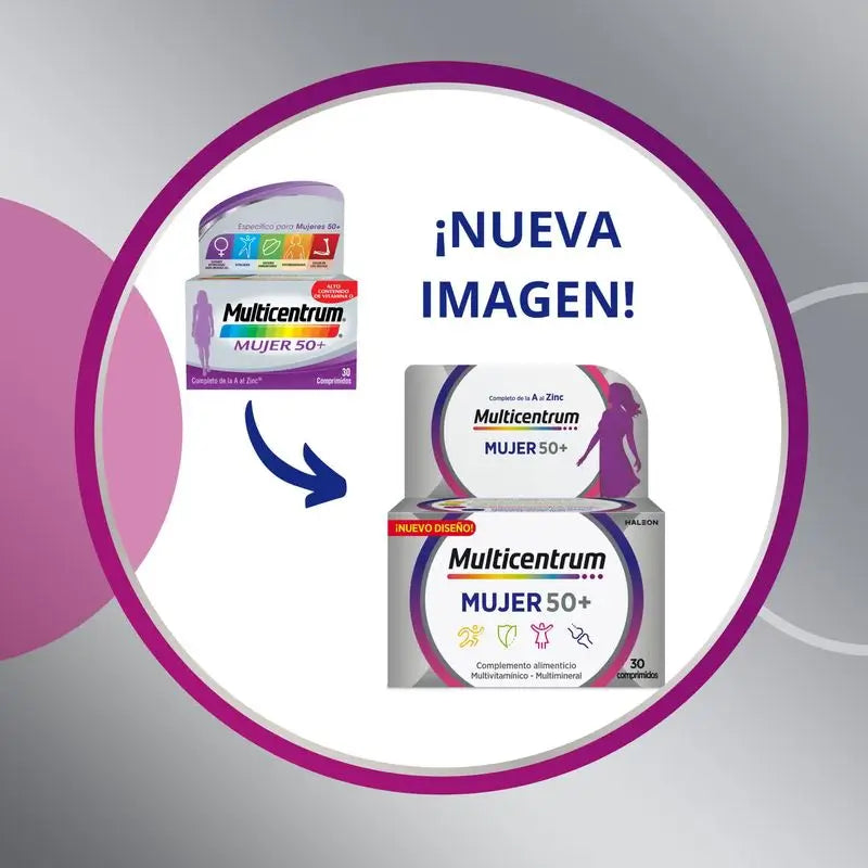 Multicentrum pre ženy nad 50 rokov – multivitamínový prípravok, 90 tabliet