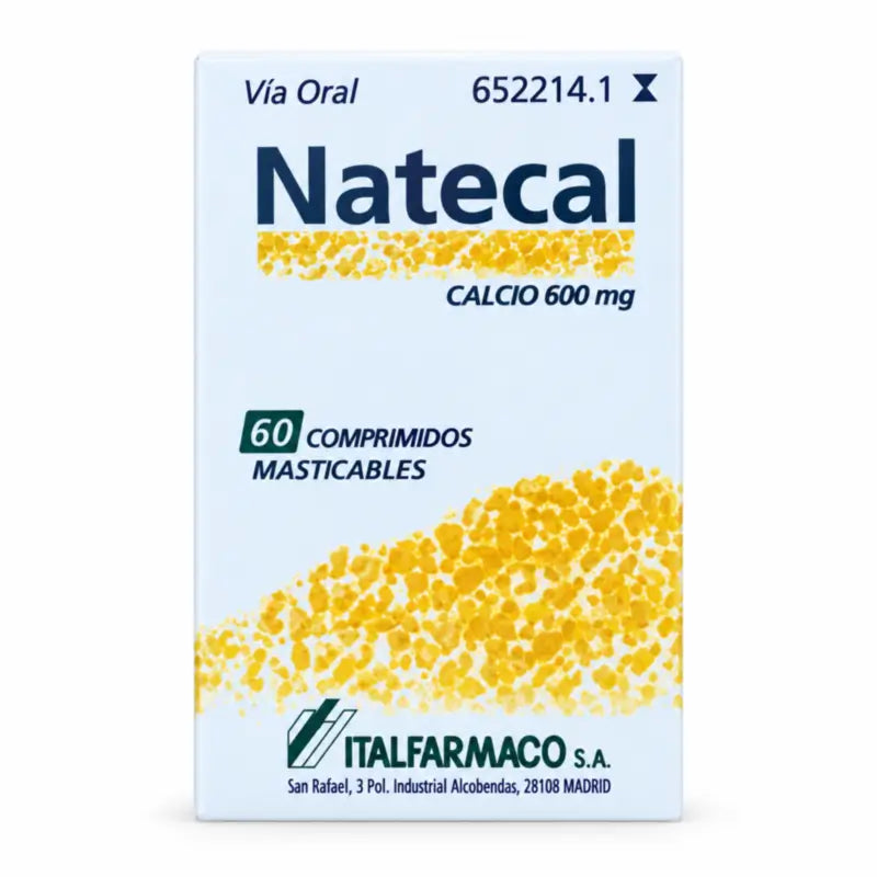 Natecal Calcio 600 mg, 60 žuvacích tabliet